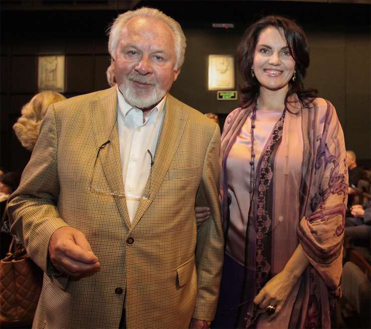 С мужем Павлом Гусевым, главным редактором газеты "Московский комсомолец" и общественным деятелем